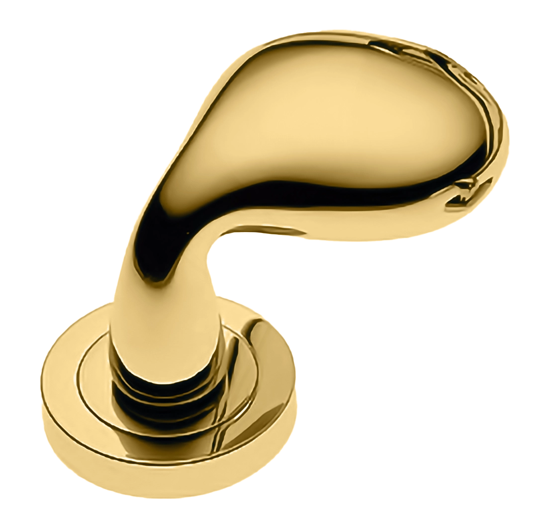 Ручка дверная SIENA-2 R2 OTL раздельная на круглой розетке, цвет - золото фото купить Астана