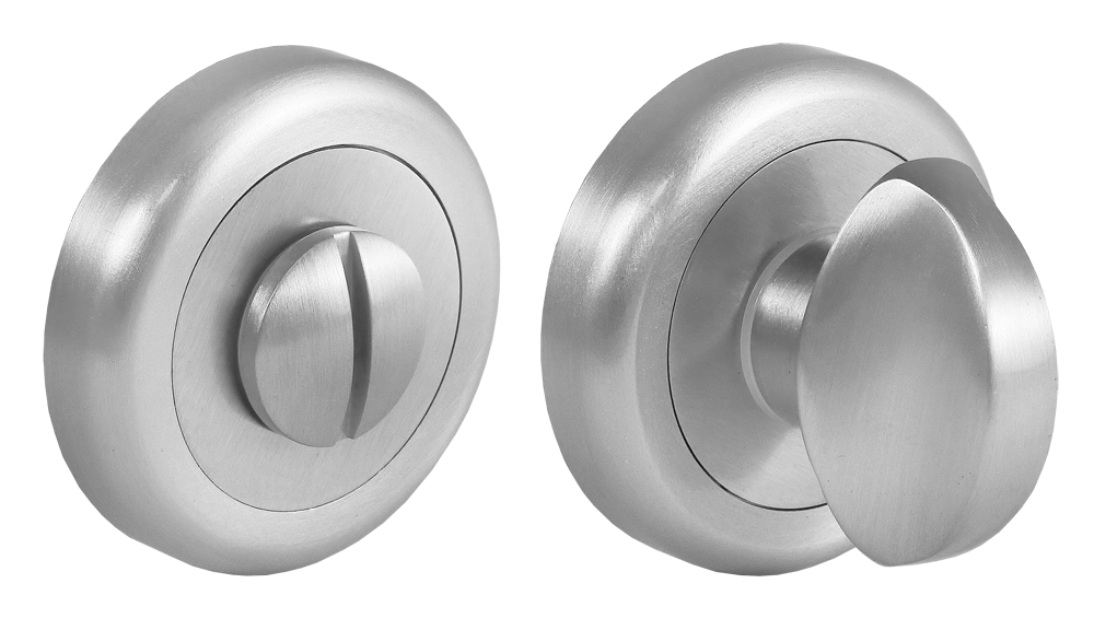 Завертка сантехническая LUX-WC-R4 CSA на круглой розетке, цвет  - матовый хром фото купить в Астане