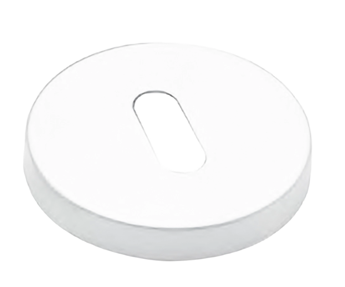 Накладка на ключевой цилиндр LUX-FK-R6 BIA на круглой розетке под ключ буратино, цвет - белый фото купить Астана