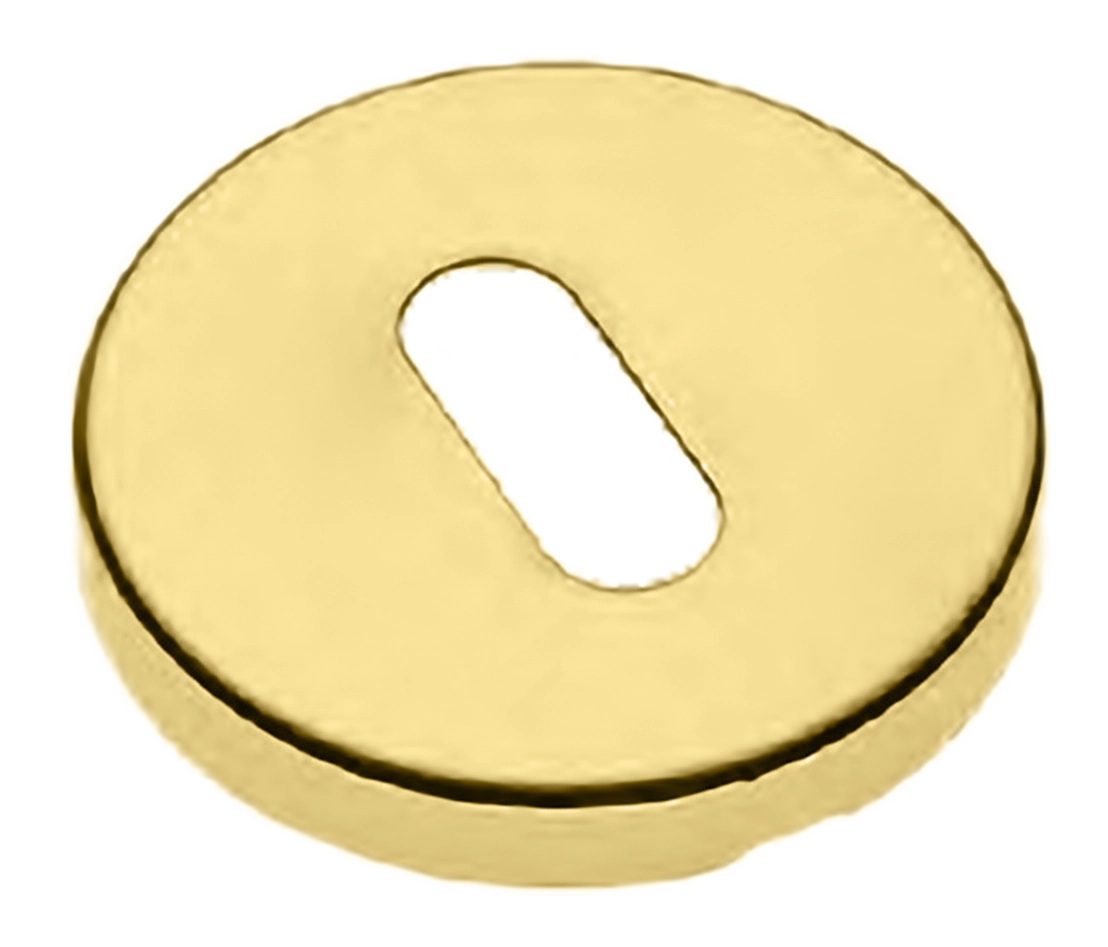 Накладка на ключевой цилиндр LUX-FK-R3 OTL на круглой розетке под ключ буратино, цвет - золото фото купить Астана