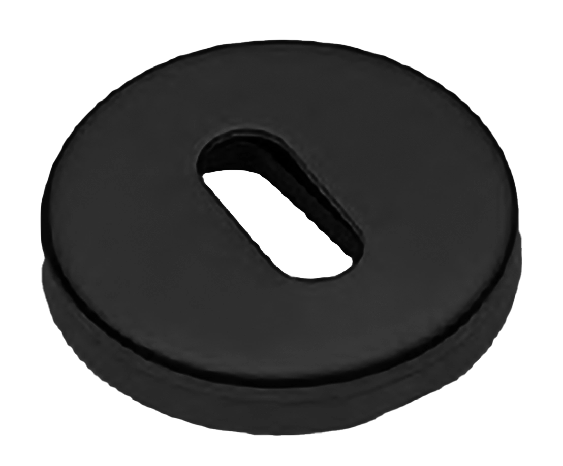 Накладка на ключевой цилиндр LUX-FK-R3-E NERO на круглой розетке под ключ буратино, цвет - черный фото купить Астана