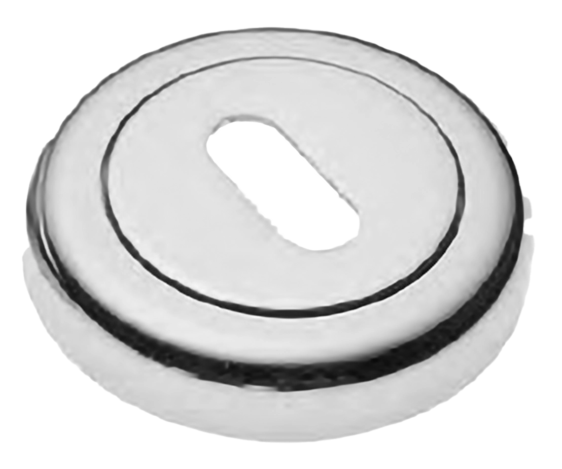 Накладка на ключевой цилиндр LUX-FK-R4 CRO на круглой розетке под ключ буратино, цвет - хром фото купить Астана