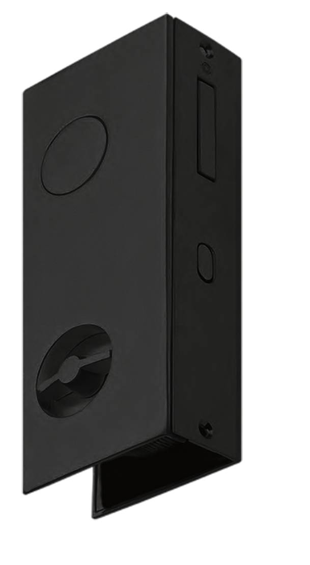 Ручки для раздвижных дверей SIMPLE-S NERO с замком и заверткой, цвет - черный фото 1 Ручки для раздвижных дверей SIMPLE-S NERO с замком и заверткой, цвет - черный фото купить Астана