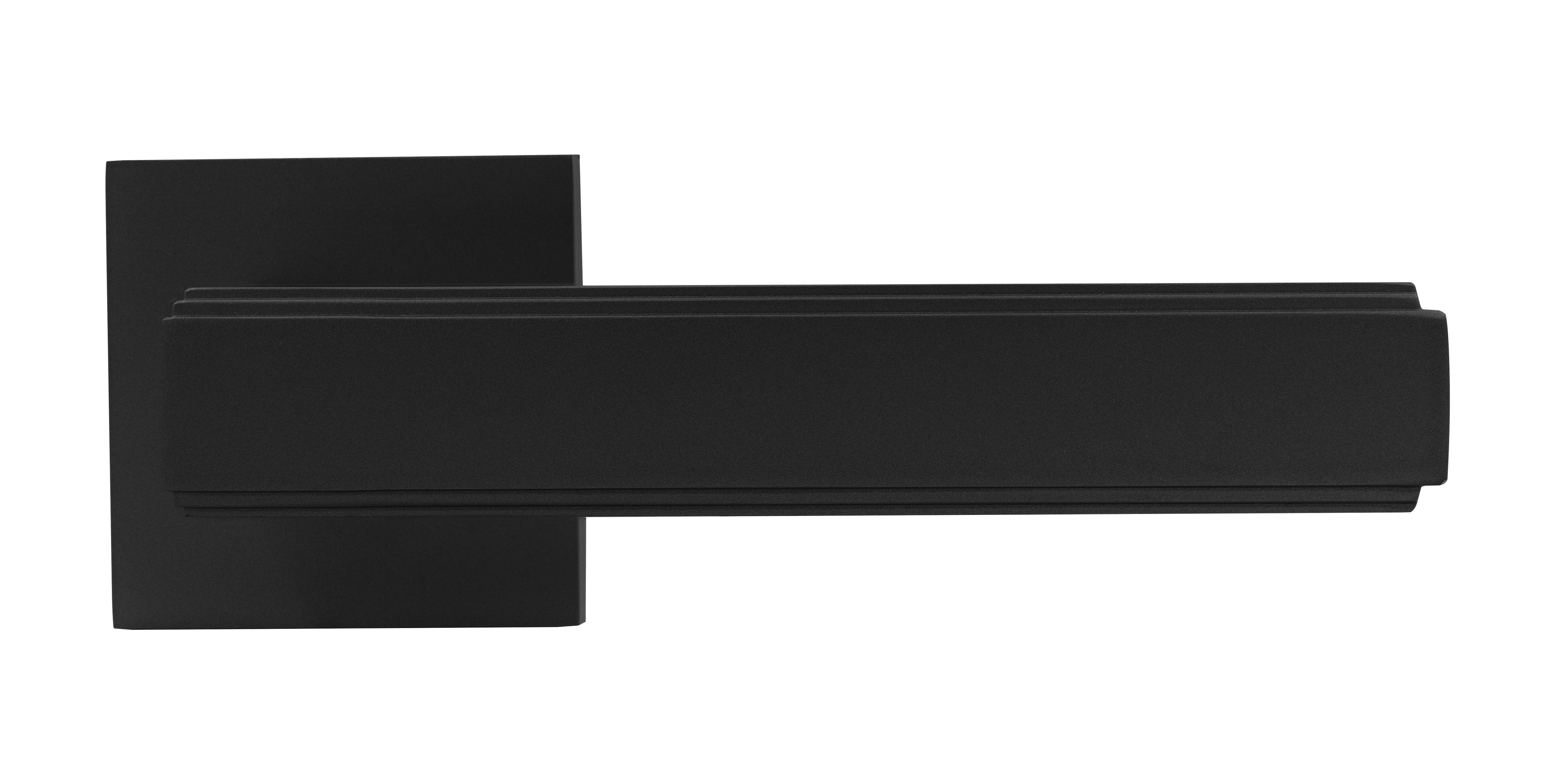 Ручка дверная MH-64-S6 BL STEPS на квадратной розетке 6 мм, цвет черный фото купить в Астане