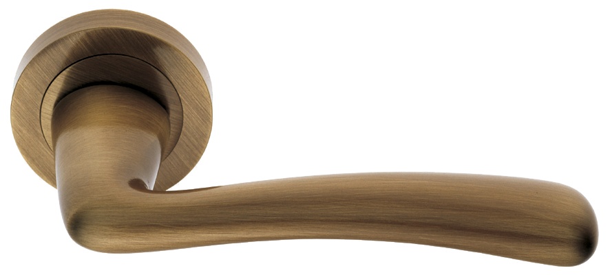 Ручка дверная COCKATOO R2 BGO раздельная на круглой розетке, цвет - матовая бронза фото купить в Астане
