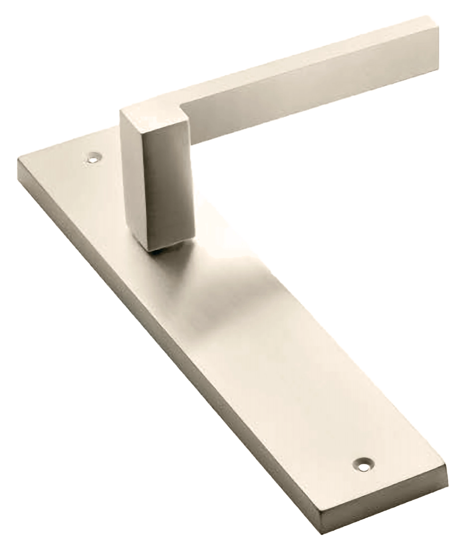 Ручка дверная на планке STONE PL NIS, цвет матовый никель, латунь фото купить в Астане