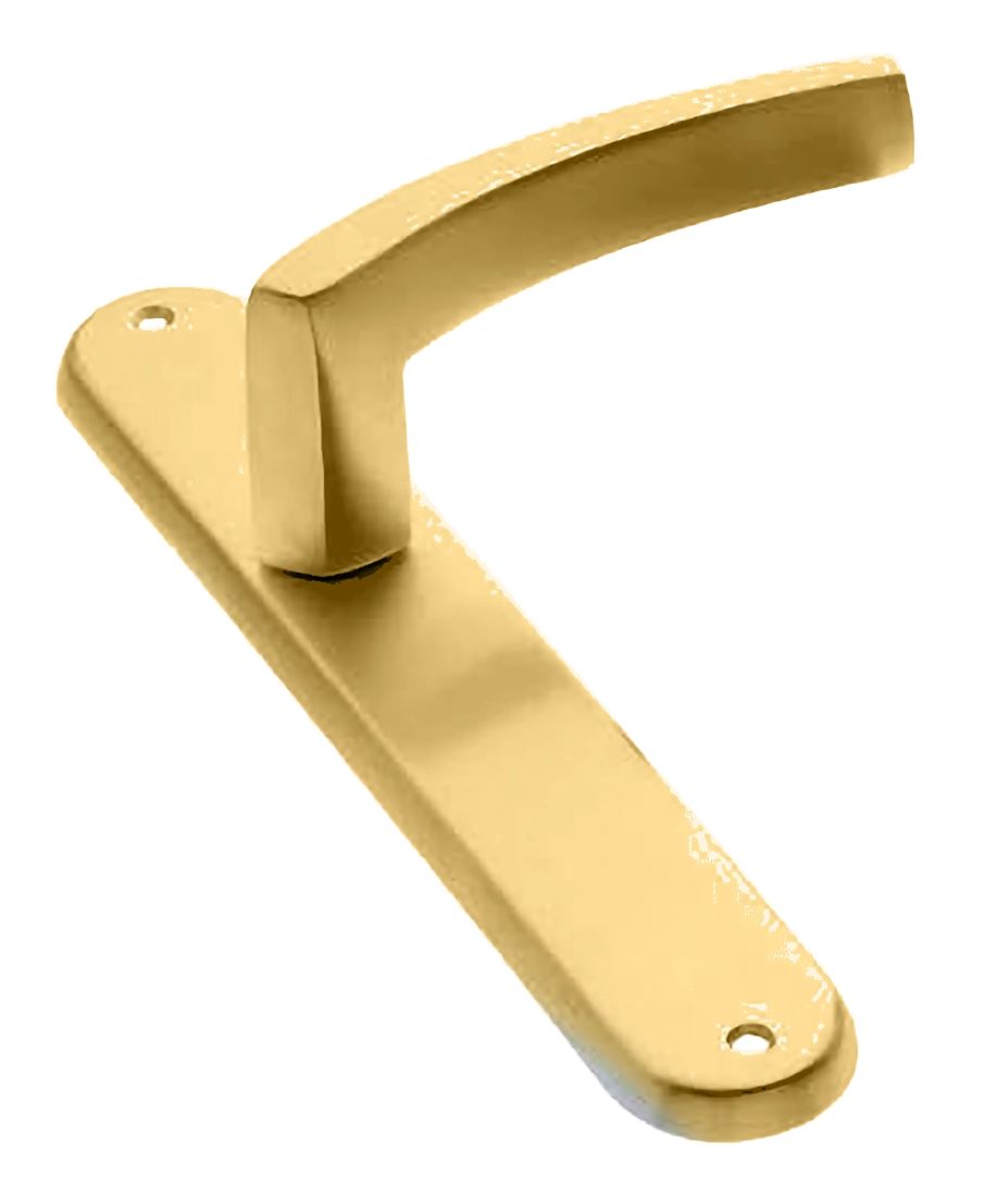 Ручка дверная на планке WIND PL OSA, цвет матовое золото, латунь фото купить в Астане