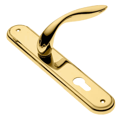 Ручка дверная на планке LEON PL OTL, цвет золото, латунь фото купить в Астане