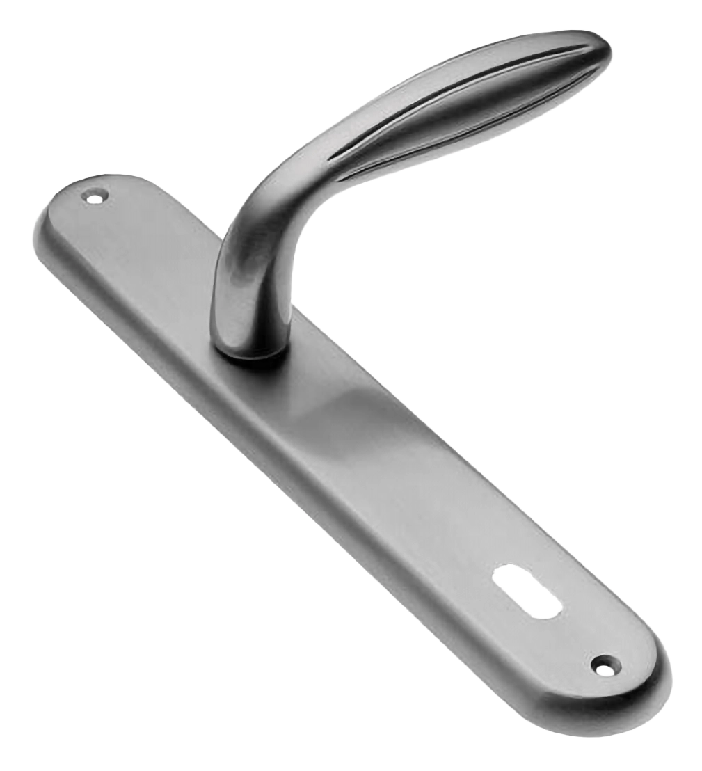 Ручка дверная на планке BUD PL CSA, цвет матовый хром, латунь фото купить в Астане