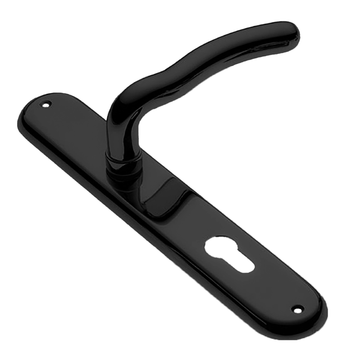 Ручка дверная на планке SNAKE PL NERO, цвет черный, латунь фото купить в Астане