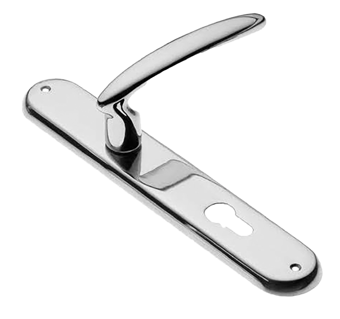 Ручка дверная на планке FLAMINGO PL CRO, цвет хром, латунь фото купить в Астане