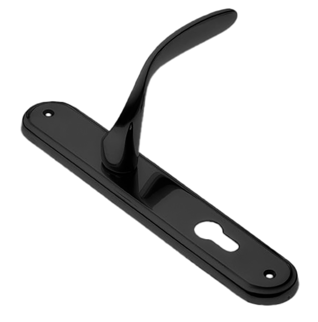 Ручка дверная на планке COBRA PL NERO, цвет черный, латунь фото купить в Астане