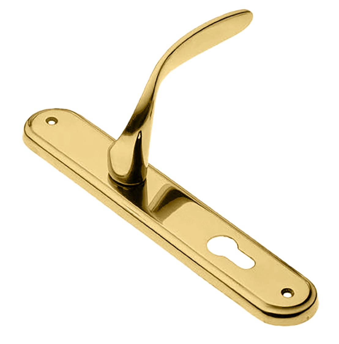 Ручка дверная на планке COBRA PL OTL, цвет золото, латунь фото купить в Астане