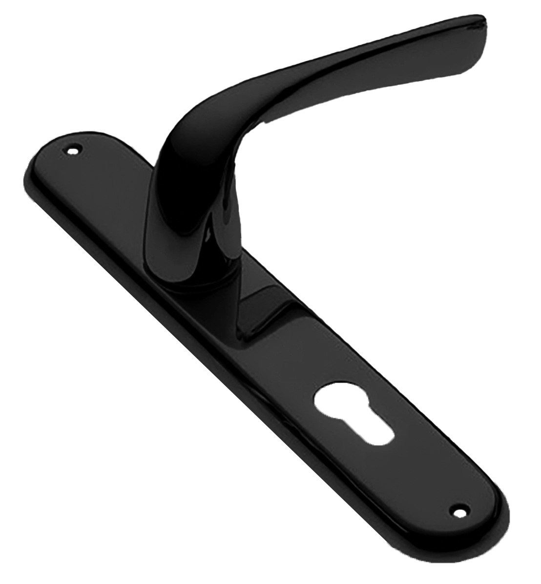 Ручка дверная на планке LE MANS PL NERO, цвет черный, латунь фото купить в Астане