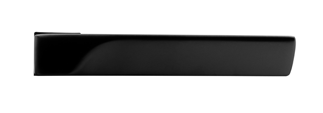 Ручка дверная FIORD-SM NERO-ST, с невидимой квадратной розеткой, цвет черный soft-touch, ЦАМ фото купить в Астане