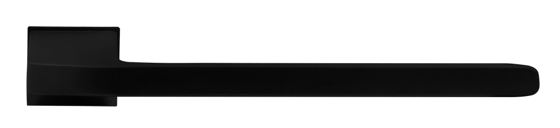 Ручка дверная SPUTNIK-SM NERO-ST с невидимой квадратной розеткой, цвет черный soft-touch, ЦАМ фото купить в Астане