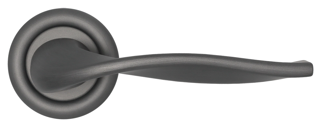 Ручка дверная SKYSCRAPER R7 SST на круглой розетке, цвет Летняя гроза/Summer Storm фото morelli Астана