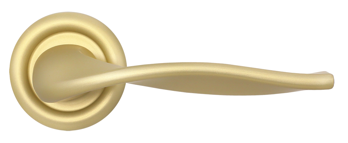 Ручка дверная SKYSCRAPER R7 AH на круглой розетке, цвет Осенний мёд/Autumn Honey фото купить в Астане