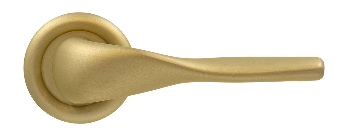 Ручка дверная LVB R7 AH на круглой розетке, цвет Осенний мёд/Autumn Honey фото купить в Астане