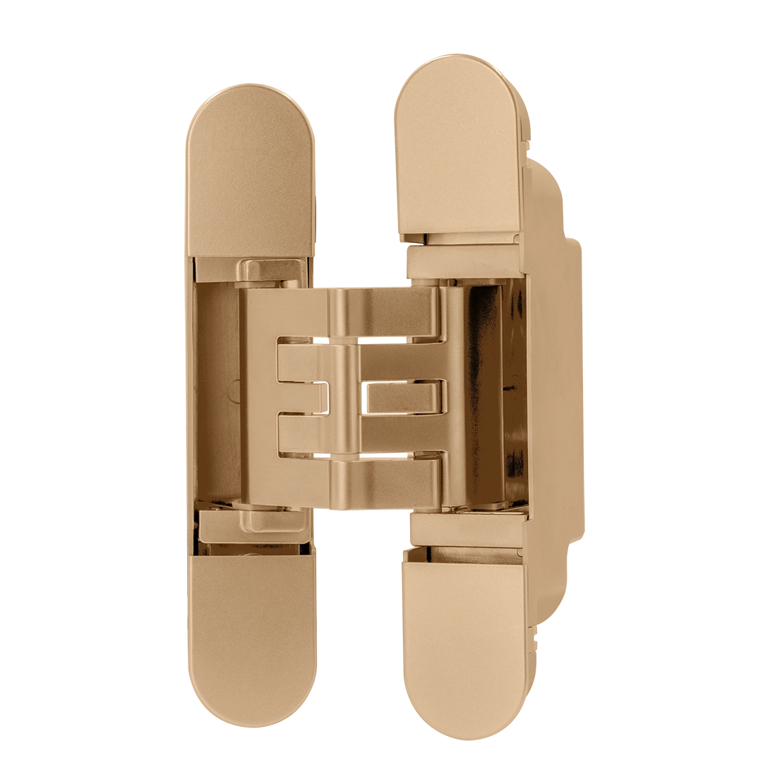 Петля скрытая CH-01 FTG врезная с 3D-регулировкой вес полотна до 60 кг, цвет матовое итальянское золото фото купить в Астане
