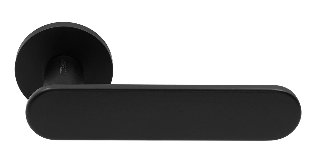 Ручка дверная MH-65-R6 R6 SEMPIONE BL на круглой розетке, цвет черный фото купить Астана