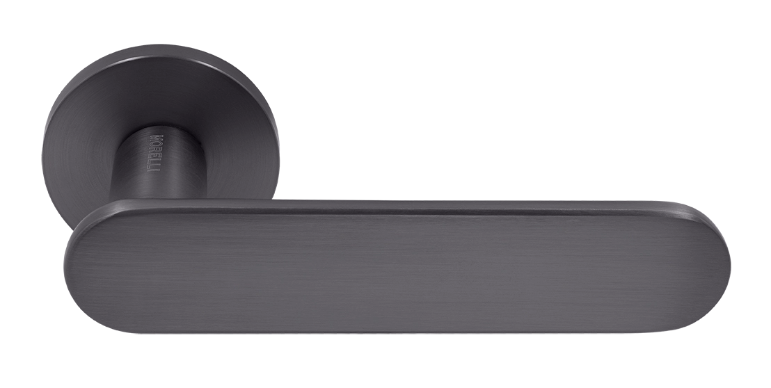 Ручка дверная MH-65-R6 R6 SEMPIONE GR на круглой розетке, цвет графит фото купить Астана