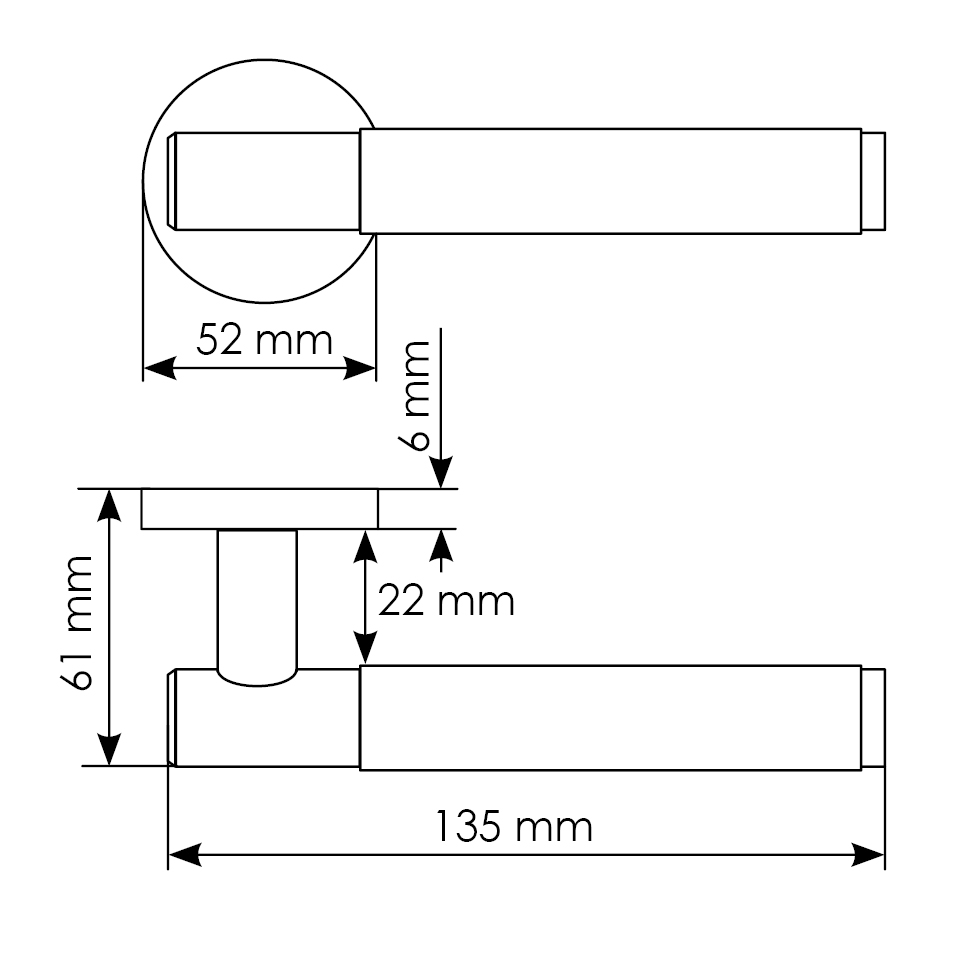 Комплект дверных ручек MH-57-R6T BL + завертка сантехническая MH-WC-R6T BL + защёлка бесшумная M1895 BL + петли врезные универсальные MSN 100X70X2.5-4BB BL (2шт), цвет черный фото купить в Астане
