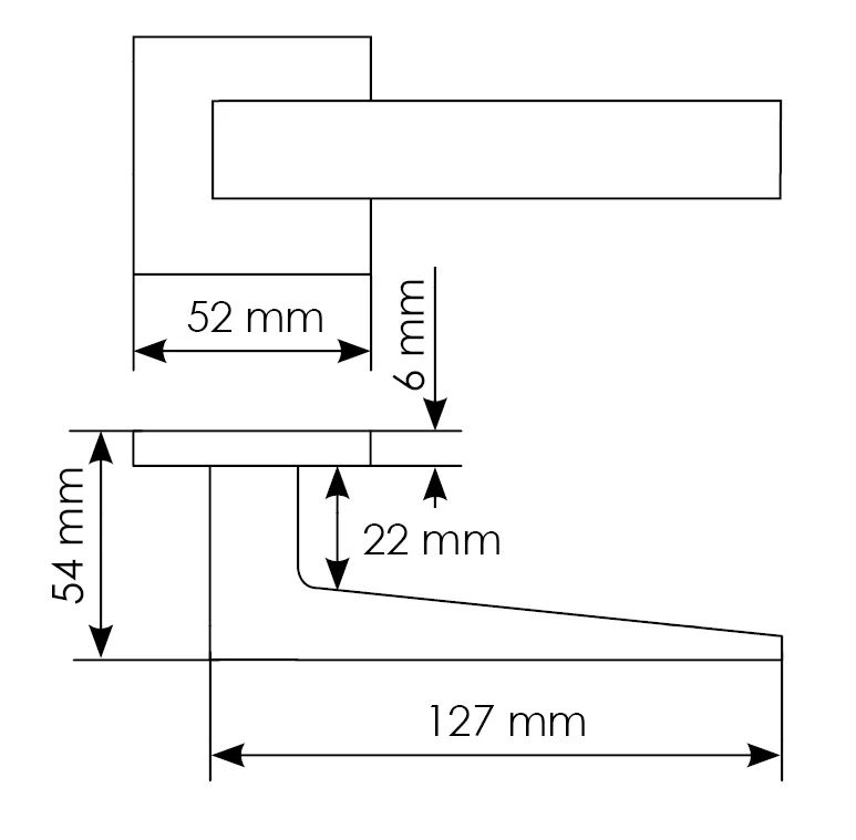 Комплект дверных ручек MH-54-S6 BL с заверткой MH-WC-S6 BL + замок M1895 BL, цвет черный фотомореллиАстана