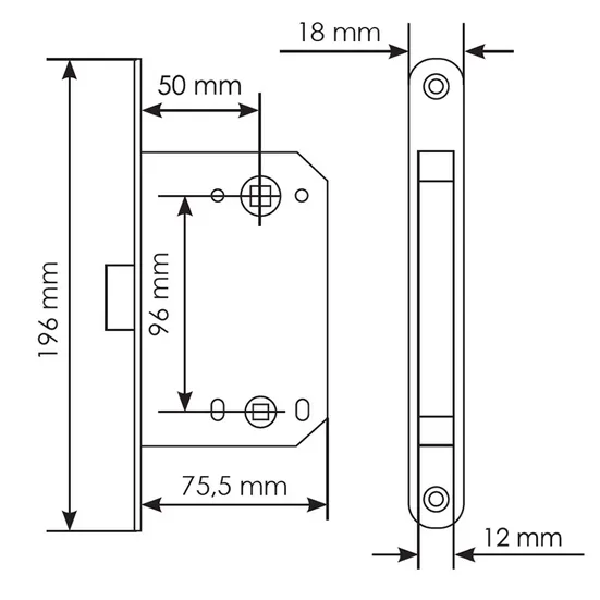 Комплект дверных ручек MH-54-S6 BL с заверткой MH-WC-S6 BL + замок M1895 BL, цвет черный фото дверная фурнитура Астана