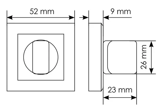 Комплект дверных ручек MH-28 BL-S с заверткой MH-WC-S BL, цвет черный  фотомореллиАстана