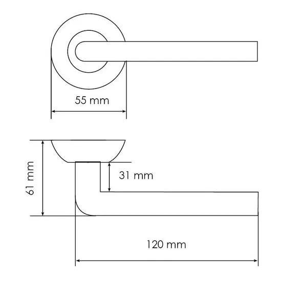 Комплект дверных ручек MH-03 BL с заверткой MH-WC BL + магнитный замок M1895 BL, цвет черный  фотомореллиАстана