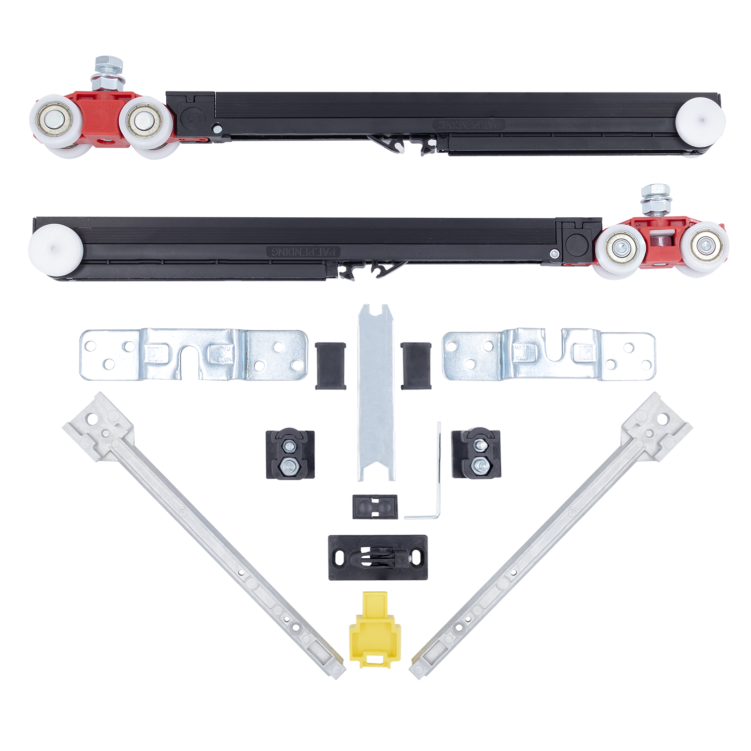 Комплект роликов ECO SLIDING SET 3 80kg NEW, двойной доводчик, дверь до 80кг фото купить Астана