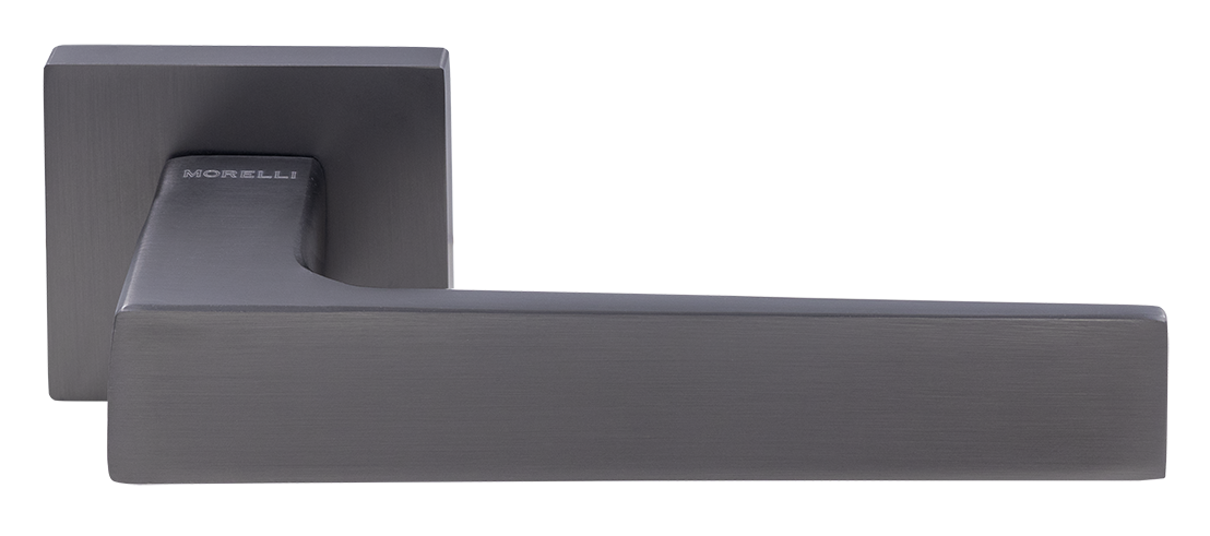 Ручка дверная MIRA  MH-54-S6 GR раздельная на квадратной розетке, цвет графит, ЦАМ фото купить Астана