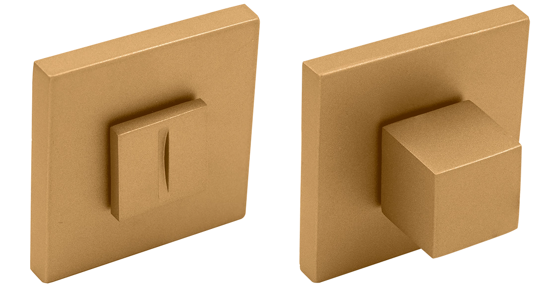 Завертка сантехническая MH-WC-S6 FTG на квадратной розетке 6мм цвет матовое итальянское золото фото купить Астана