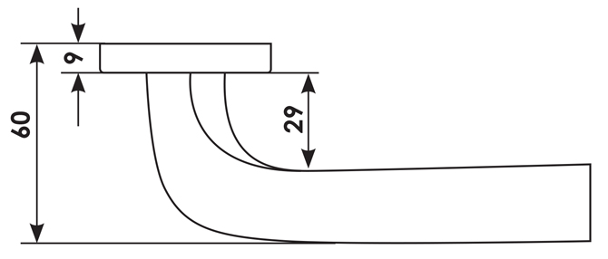 Ручка дверная COMETA R5 NIS раздельная на круглой розетке, цвет - матовый никель, ЦАМ фото фурнитура Астана