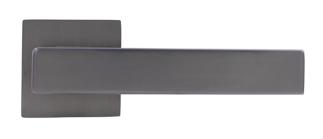 Ручка дверная LOT MH-56-S6 GR раздельная на квадратной розетке 6 мм, цвет графит, ЦАМ фото купить в Астане