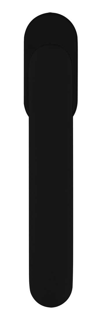 Ручка оконная LE BOAT W1 NERO-ST на прямоугольной розетке, цвет черный soft-touch, латунь фото купить в Астане