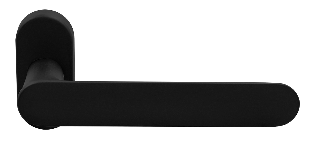Ручка оконная LE BOAT W1 NERO-ST на прямоугольной розетке, цвет черный soft-touch, латунь фото morelli Астана