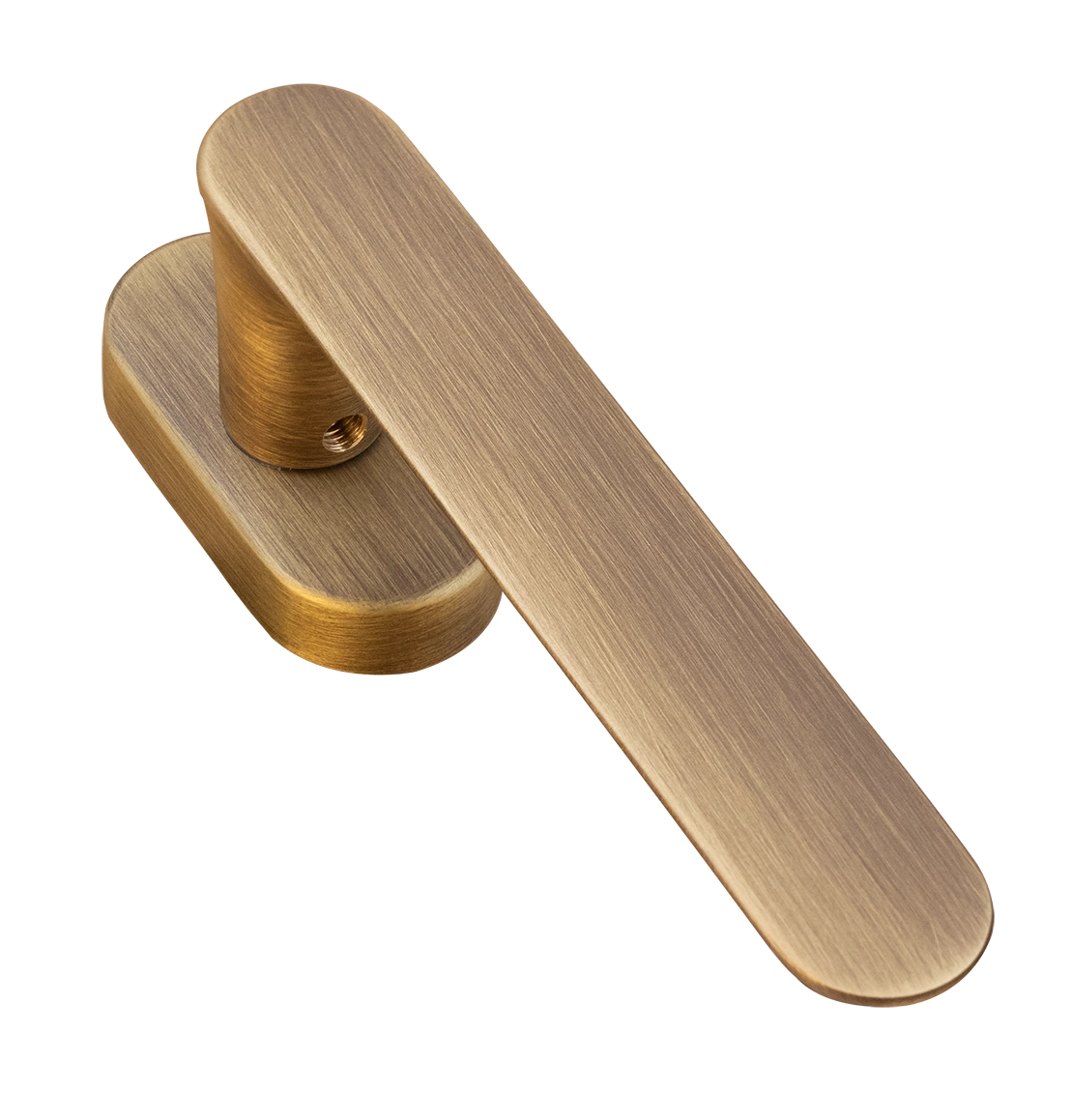 Ручка оконная LE BOAT W1 BGO на прямоугольной розетке, цвет матовая бронза, латунь фото фурнитура Астана