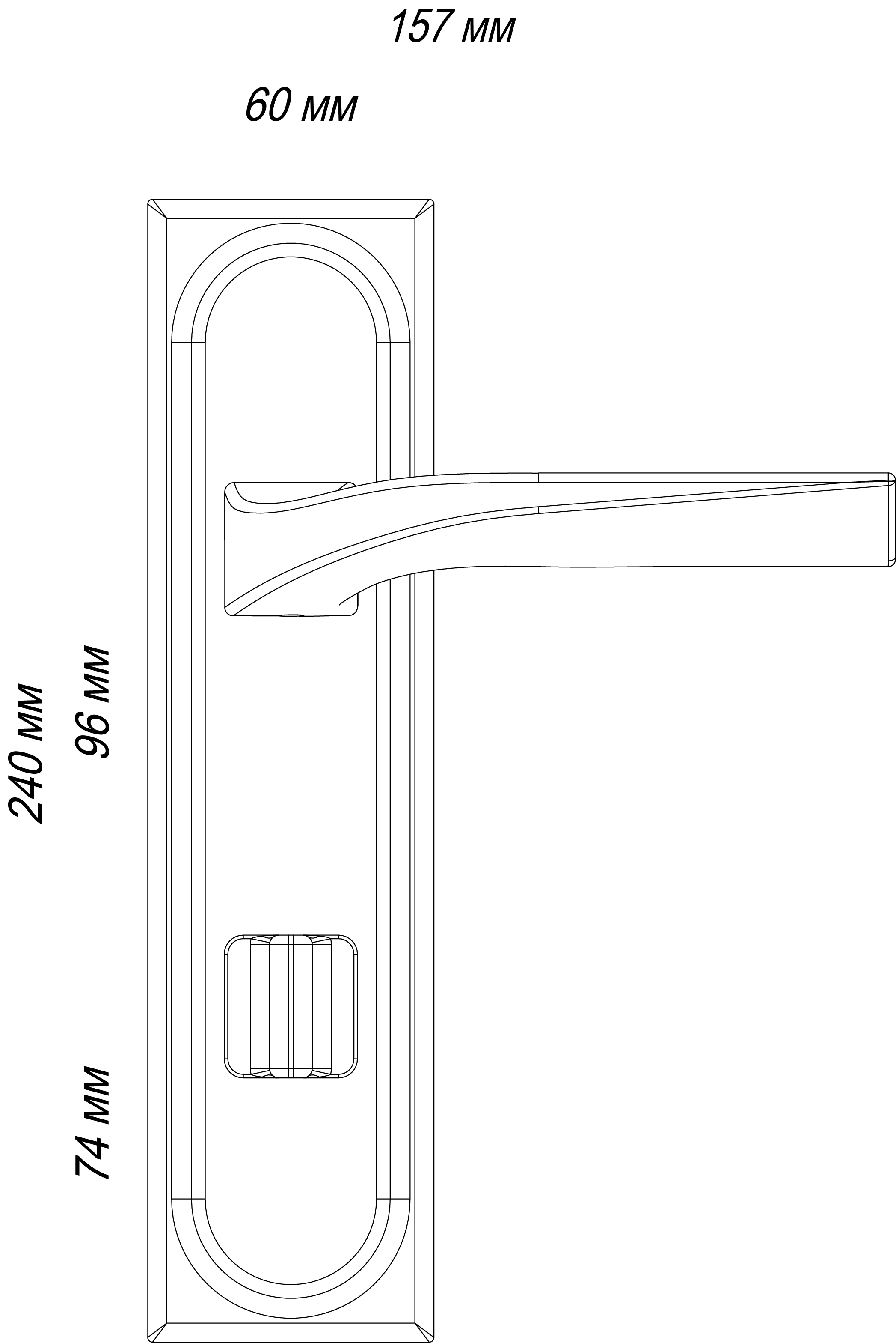 Ручка дверная WD CONCERT HALL PLS WF на планке, цвет Зимняя стужа/Winter Frost фото фурнитура Астана