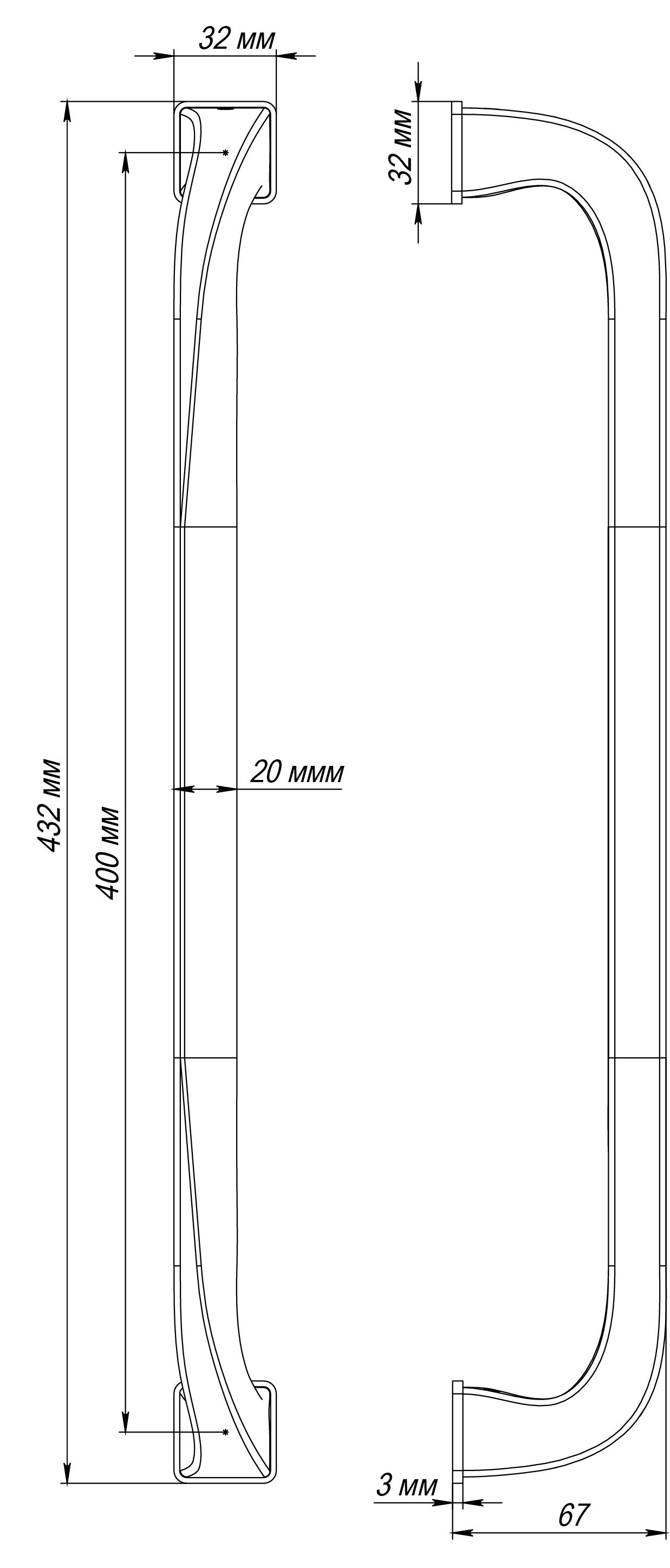 Ручка-скоба WD CONCERT HALL PH SST, цвет Летняя гроза/Summer Storm фотомореллиАстана