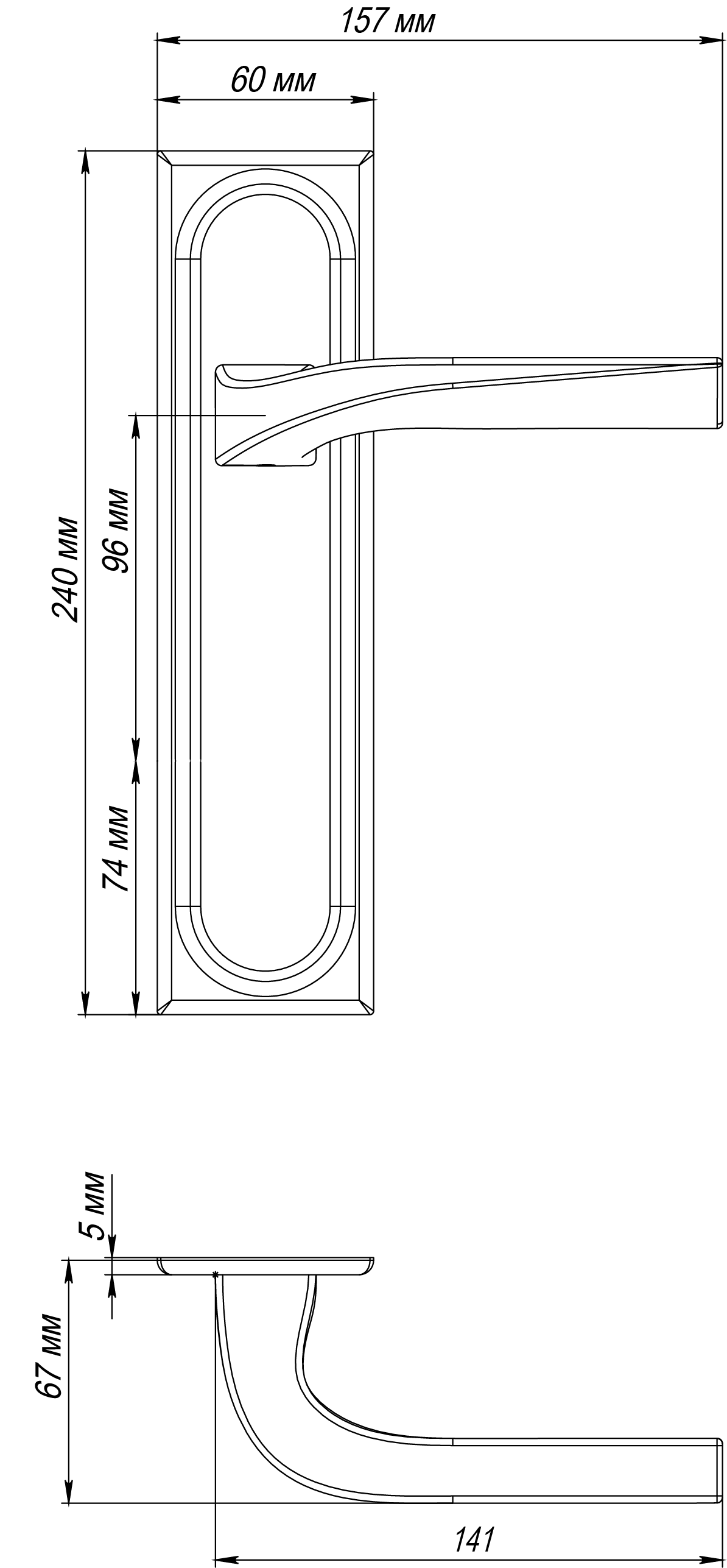 Ручка дверная WD CONCERT HALL PLS WF на планке, цвет Зимняя стужа/Winter Frost фото фурнитура Астана