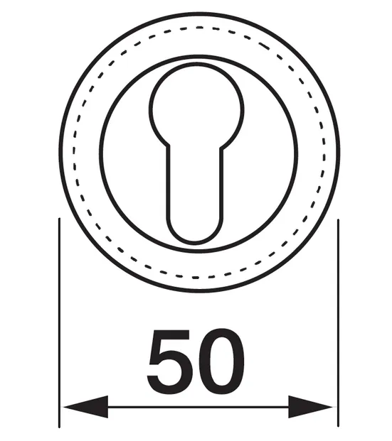 Накладка на замок LUX-KH-R4 CSA круглая под евроцилиндр, цвет матовый хром фото купить в Астане