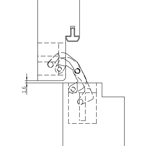 HH-19 B, скрытая петля, цвет - черный фотомореллиАстана