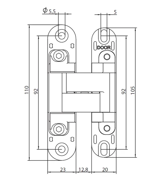 HH-19 B, скрытая петля, цвет - черный фото купить в Астане